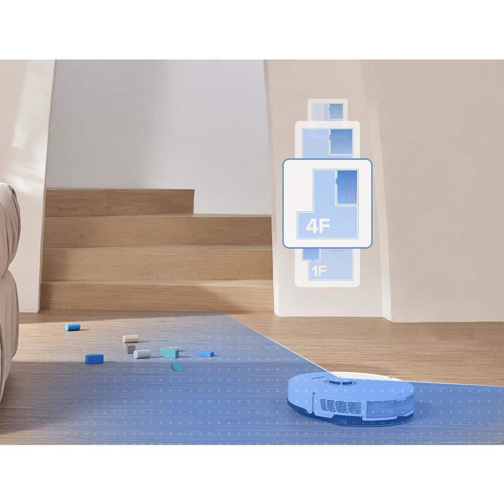 Roborock S8 White Cordless Robot Vacuum and Mop with Smart Mapping