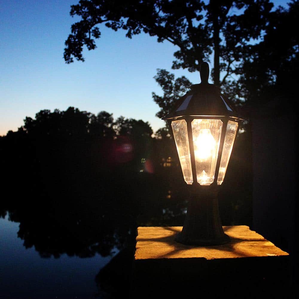 Polaris Black Solar LED Outdoor Post Light with Multiple Mounting Options