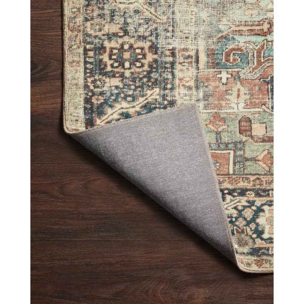 Elysian Blue Oriental 5' x 7'6" Synthetic Area Rug