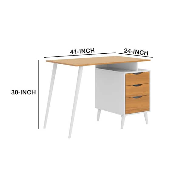 3 Drawer Office Computer Desk With, File Cabinet Desk Legs