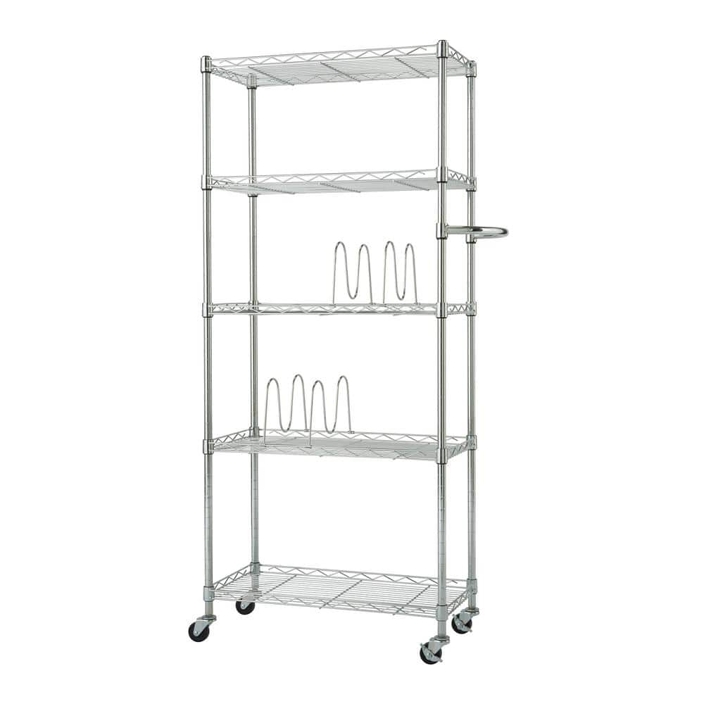 ParWire Basket Shelving Cart, 8 Tier, 18” D X 48”, with Slanted Basket Shelf -(Cat.#PRM1848-15)