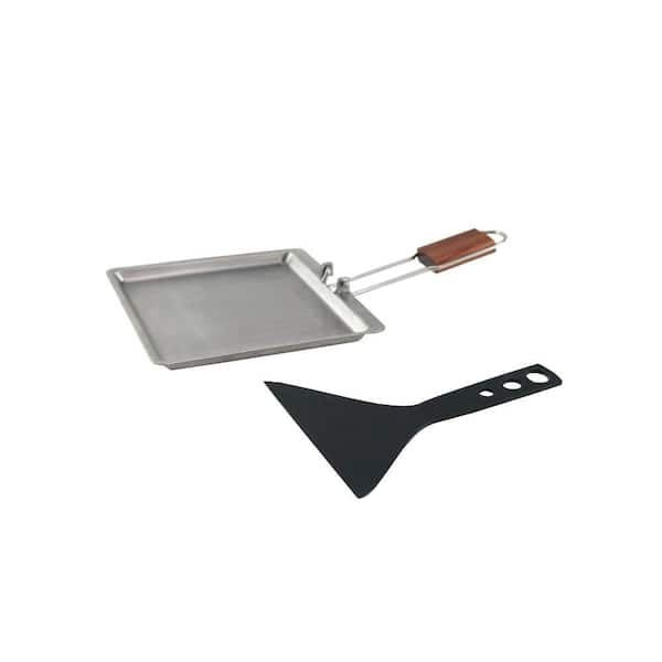 Charcoal Companion Stainless Raclette Pan with Scraper