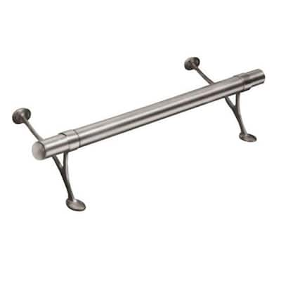 8 ft. Satin Brushed Solid Stainless Steel Bar Foot Rail Kit
