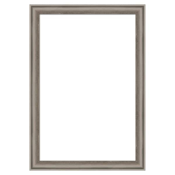 Amanti Art Salon Scoop Pewter 14 in. x 20 in. Wood Framed Dry Erase Magnetic Memo Board