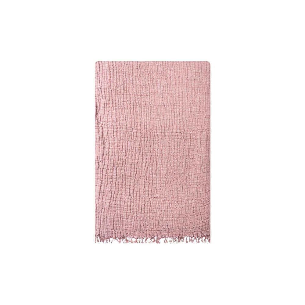 Organic Pink Cotton Reversible King Bedspread Set
