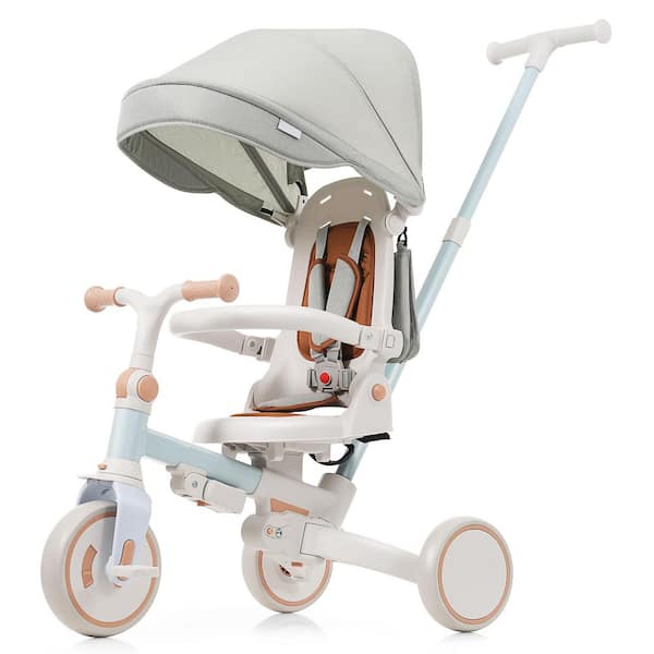 AFAIF 7 in 1 Baby Tricycle, Foldable Toddler Tricycle with Removable and Adjustable Parent Handle, Tricycle for 12-72 Months