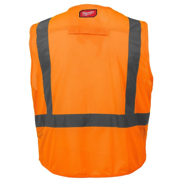 Milwaukee Large/X-Large Orange Class 2 High Visibility Safety Vest