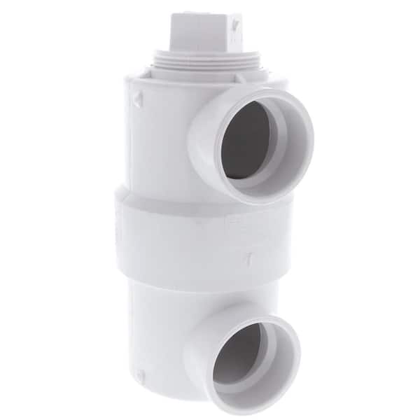 NIBCO 1-1/2 in. x 3 in. x 6 in. PVC DWV Hub x Hub x Cleanout with Plug Swivel Drum Trap