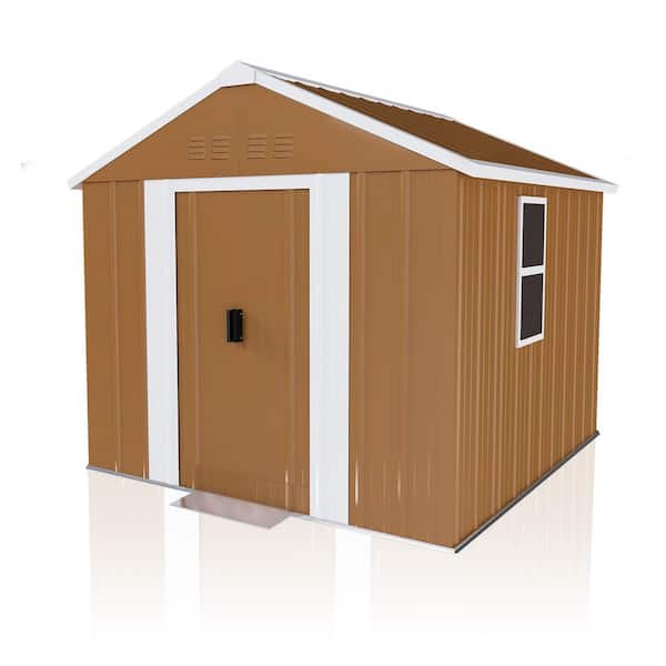 6 ft. x 4 ft. Heavy-Duty Metal Storage Shed with Windows, Lockable Door and Ventilation Tool Organization (24 sq. ft.)