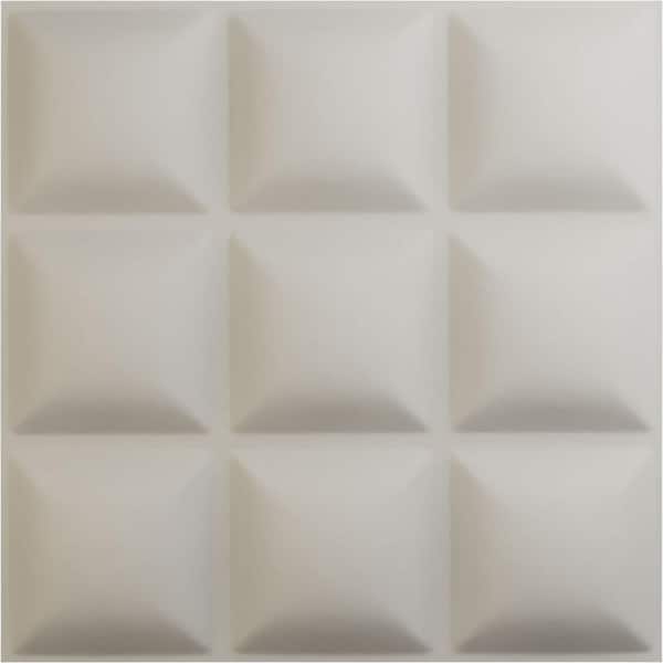 Ekena Millwork 19 5/8 in. x 19 5/8 in. Classic EnduraWall Decorative 3D Wall Panel, Satin Blossom White (Covers 2.67 Sq. Ft.)