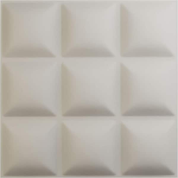Ekena Millwork 19 5/8 in. x 19 5/8 in. Classic EnduraWall Decorative 3D Wall Panel, Satin Blossom White (12-Pack for 32.04 Sq. Ft.)