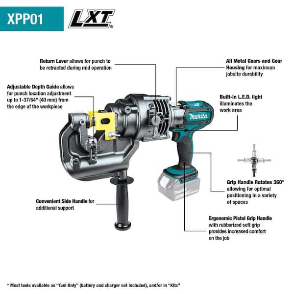 Makita 18V LXT Lithium-Ion Cordless 5/16 in. Hole Puncher (Tool Only)  XPP01ZK - The Home Depot