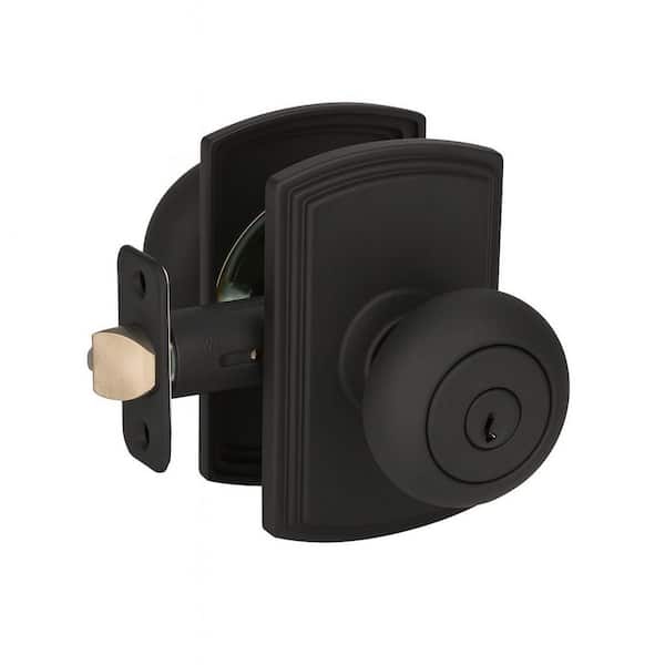 Italian Collection Santo Black Keyed Entry Door Knob