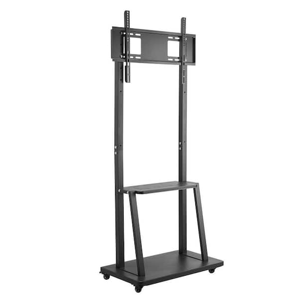 Rolling TV Stand, Mobile TV Cart for 32-75 in. Screens, Height Adjustable Portable Monitor Stand, Holds Up to 150 lbs.