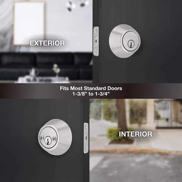 Defiant Stainless Steel Double Cylinder Deadbolt 32DD62 - The Home