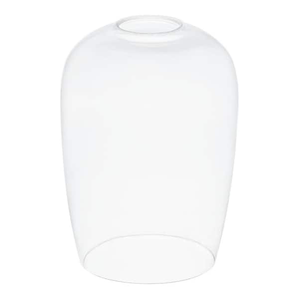 PRIVATE BRAND UNBRANDED 4 in. Clear Glass Wine Oval Pendant Lamp Shade with 2-1/4 in. Fitter