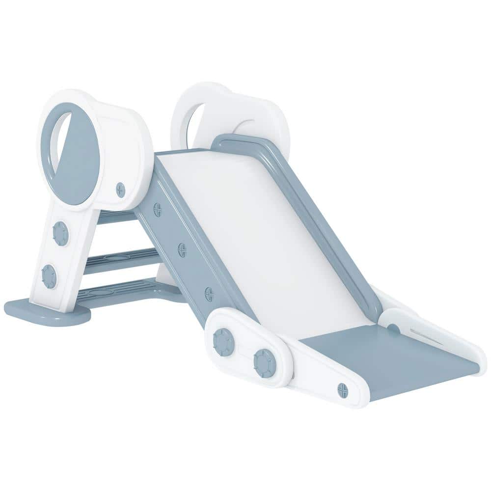 Blue Toddler Slide, Indoor Foldable Kids Slide for Boys Girls