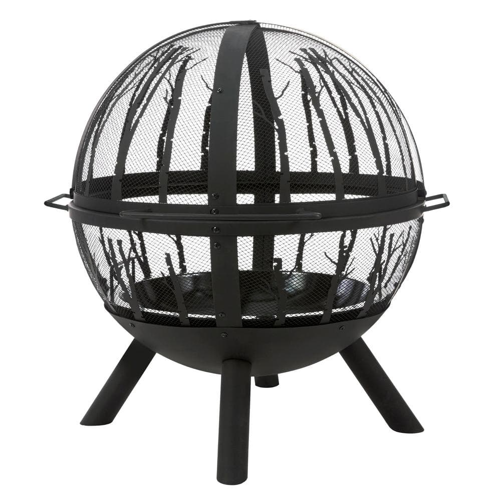 Hampton Bay Briarglen Fire Ball With, Steel Globe Fire Pit