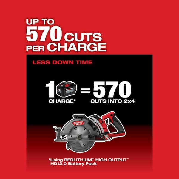 Milwaukee M18 FUEL 18V Litj-Ion Cordless 7-1/4 in. Rear Handle Circ Saw w/Wet/Dry Shop Vac & (2) High Output 6.0Ah Battery Pack