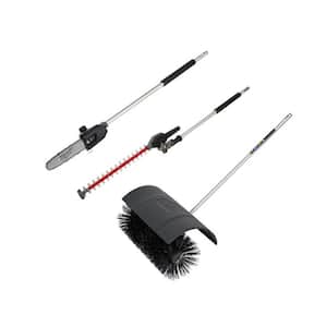 M18 FUEL QUIK-LOK 10 in. Pole Saw, Articulating Hedge Trimmer and Bristle Brush Attachment (3-Tool)