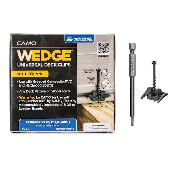 CAMO Wedge Stainless Steel Hidden Deck Fastener Clip (90-Count/50 sq. ft.)