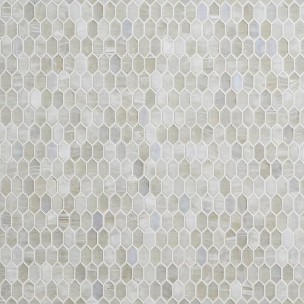 Ivy Hill Tile Glimmer Iridescent Mist 4 In X 0 16 In Polished Glass Wall Mosaic Tile Sample