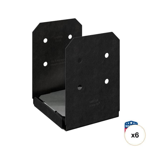 Outdoor Accents Avant Collection ZMAX Post Base for 8x8 Lumber, Black Powder-Coated