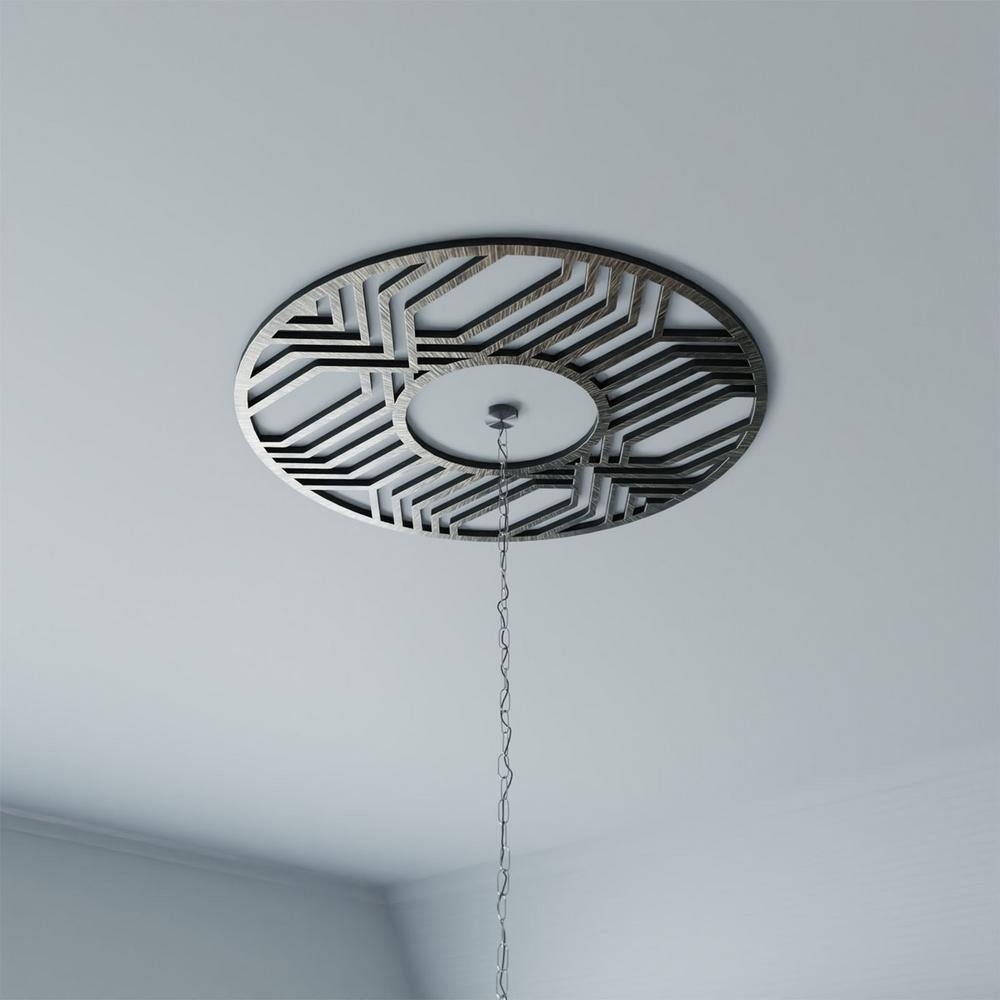 22-Inch Antiqued Pale Gold PVC Pierced Ceiling Medallion