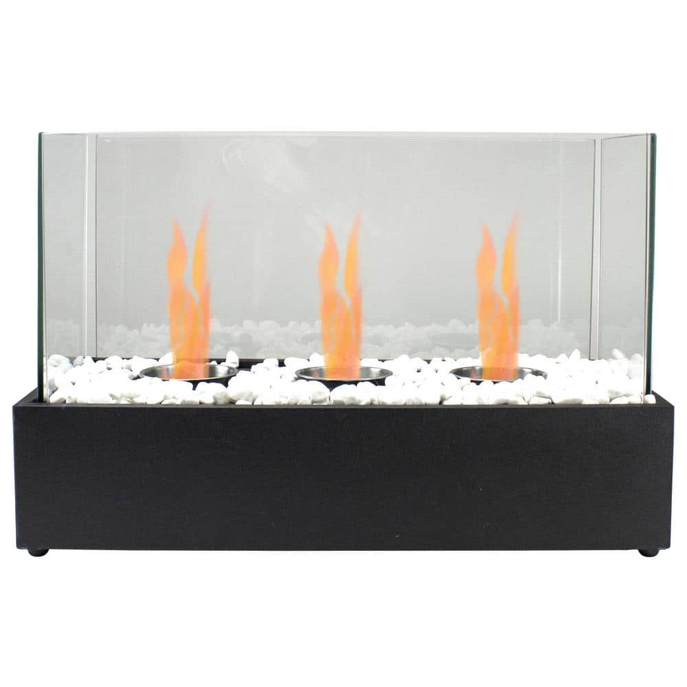 Northlight 11.5 in. H Bio Ethanol Ventless Portable Tabletop Triple Fireplace with Flame Guard -  34808732
