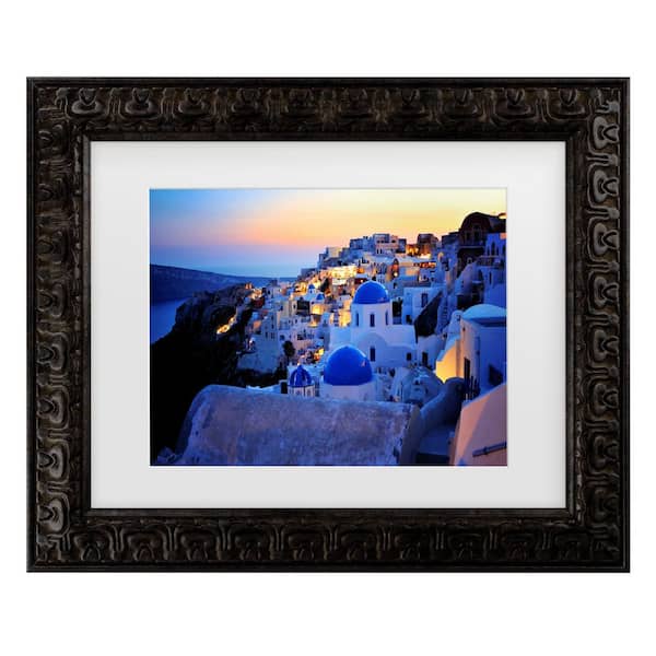 Trademark Fine Art Martin Froyda Santorini Island, Greece Matted Framed Photography Wall Art 19.5 in. x 23.5 in.