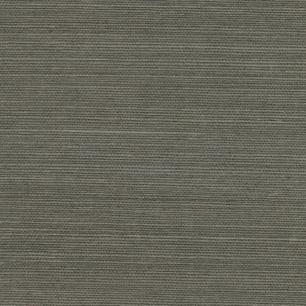 Kenneth James Ming Taupe Sisal Grasscloth Wallpaper Sample