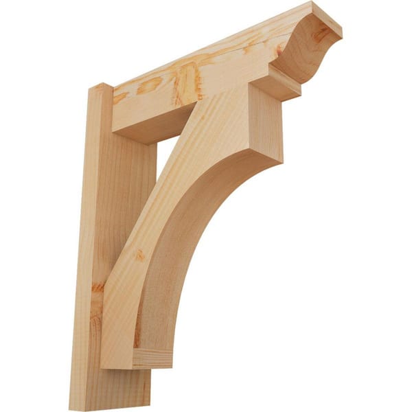 Ekena Millwork 6 in. x 22 in. x 18 in. Douglas Fir Westlake Traditional Smooth Outlooker