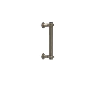Contemporary 8 in. Back to Back Shower Door Pull in Antique Pewter