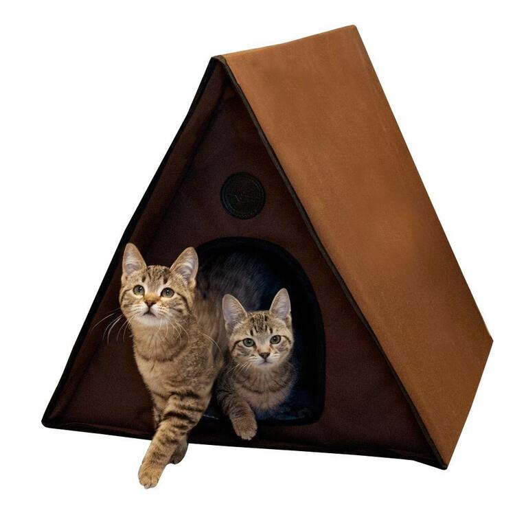 K&H Pet Products Outdoor Heated Kitty A-Frame House