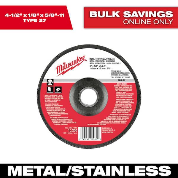 4-1/2 in. x 1/8 in. x 5/8-11 in. Grinding Wheel (Type 27)