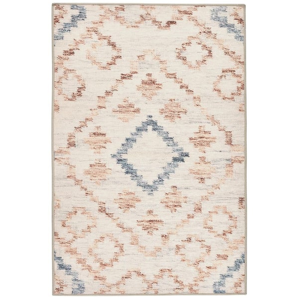 Jelly Roll Machine Washable Sky 6 ft. x 9 ft. Indoor Area Rug
