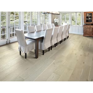 Richmond Movement White Oak 9/16 In. T X 7.5 in. W  Wire Brushed Engineered Hardwood Flooring (31.09 sq.ft./case)