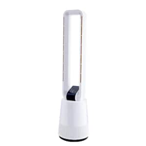 38 in. White Tower Fan, 3 Speeds & 15 Hours Timer Oscillating Air Circulator Bladeless Fan with Remote Control for Room