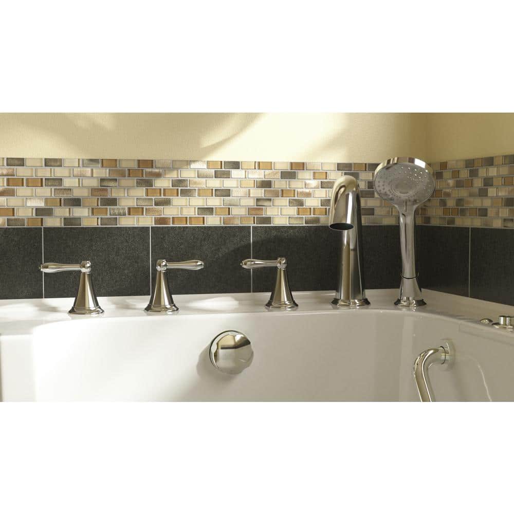 52'' x 32'' White Fiberglass Walk-in Whirlpool Bathtub