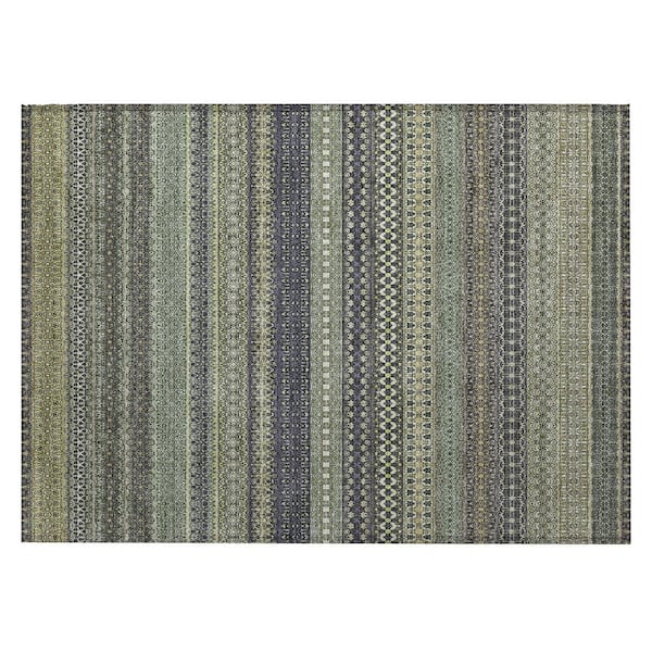 Chantille ACN527 Sage 1 ft. 8 in. x 2 ft. 6 in. Machine Washable Indoor/Outdoor Geometric Area Rug