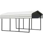 VEIKOUS 10 ft. W x 15 ft. D Grey Carport, Car Canopy and Shelter PG0216 ...