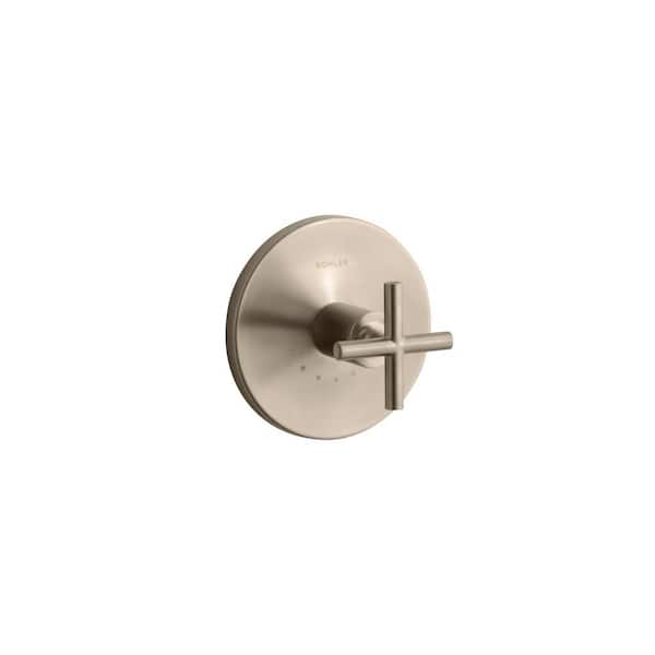 Valve Not Included KOHLER K-T14488-3-SN Purist Thermostatic Valve Trim with Cross Handle Vibrant Polished Nickel Valve Not Included KOHLER K-T14488-3-SN Purist Thermostatic Valve Trim with Cross Handle Vibrant Polished Nickel