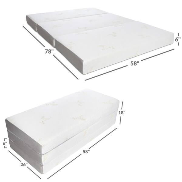 tri fold queen mattress 6 inch