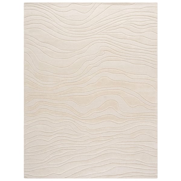 Rodeo Drive 10 ft. x 14 ft. Ivory Abstract Wavy Area Rug