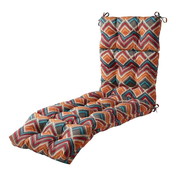 Greendale Home Fashions 22 in. x 72 in. Surreal Outdoor Chaise Lounge Cushion
