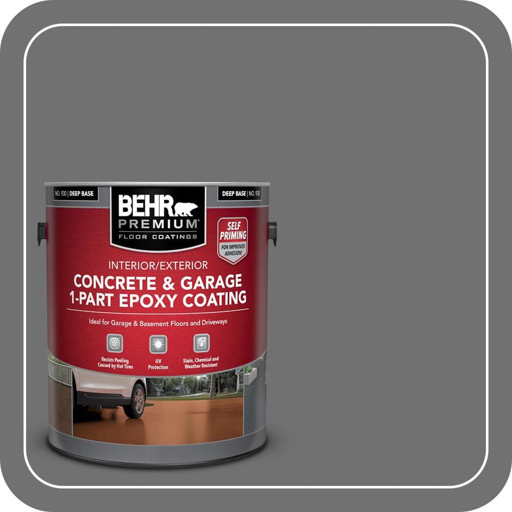 BEHR PREMIUM 1 gal. #AE-48 Machine Gray Self-Priming 1-Part Epoxy Satin ...