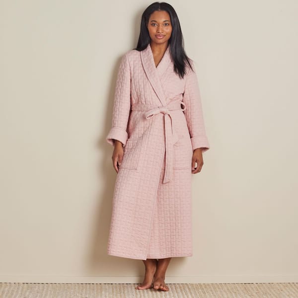 The Company Store Company Cotton Air Layer Women's Small Pink Cotton Robe