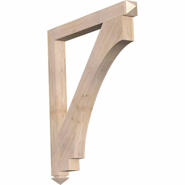 Ekena Millwork 3.5 in. x 44 in. x 38 in. Douglas Fir Imperial Arts and Crafts Smooth Bracket
