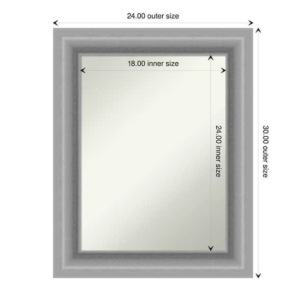 Amanti Art Peak Polished Silver 24 in. H x 30 in. W Framed Non 
