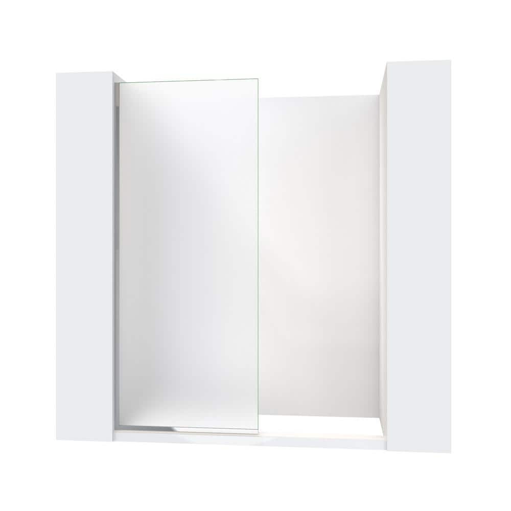 Linea 30'' x 72'' Frameless Frosted Tempered Glass Shower Screen